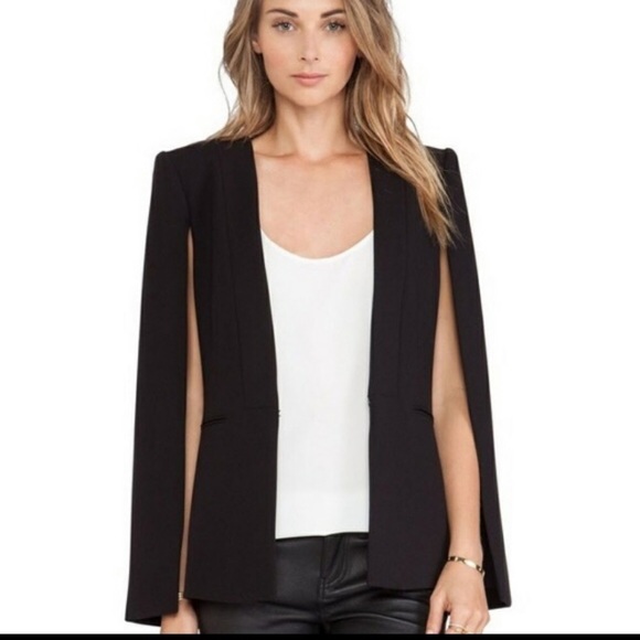 Sophie Rue Jackets & Blazers - Sophie Rue open front black vest with cape jacket